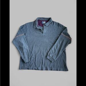 point zero Gray and Burgundy Polo Shirt